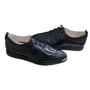Cole Haan Grand Ambition Black Leather Lace Up Oxford Wing Tip Shoes Sz 6 1/2 B